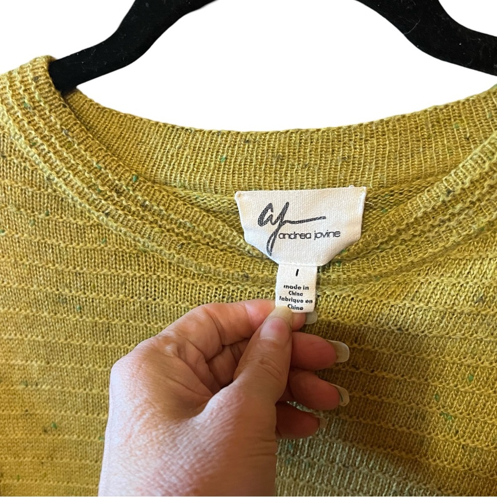Yellow Ribbed Knit Sweater - Picture 3 of 4